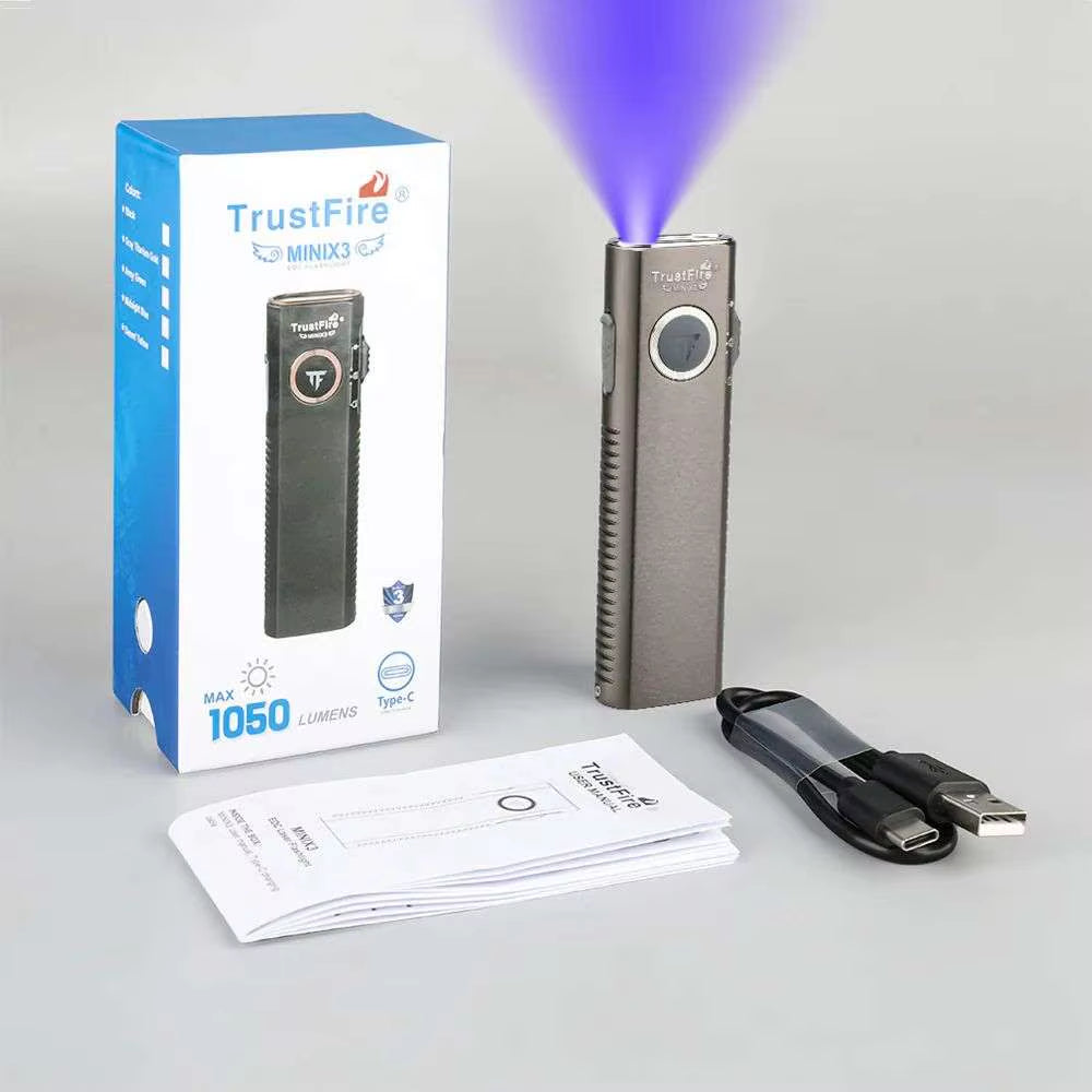 TrustFire Mini X3 Rechargeable EDC Flashlight – product view 4