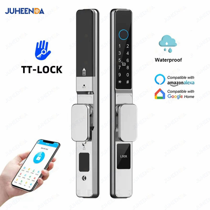 Waterproof Sliding Door Smart Lock TTLock App Alexa Fingerprint Code RFID