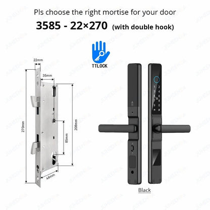 Waterproof Sliding Door Smart Lock TTLock App Alexa Fingerprint Code RFID