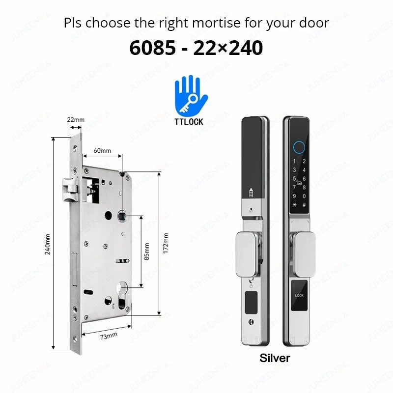 Waterproof Sliding Door Smart Lock TTLock App Alexa Fingerprint Code RFID
