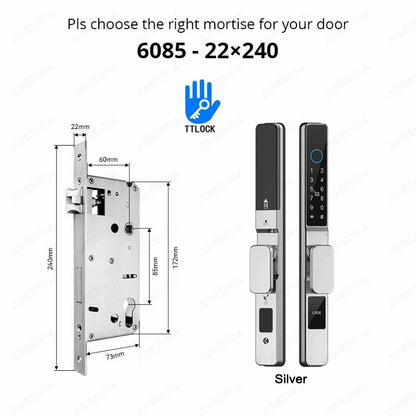 Waterproof Sliding Door Smart Lock TTLock App Alexa Fingerprint Code RFID