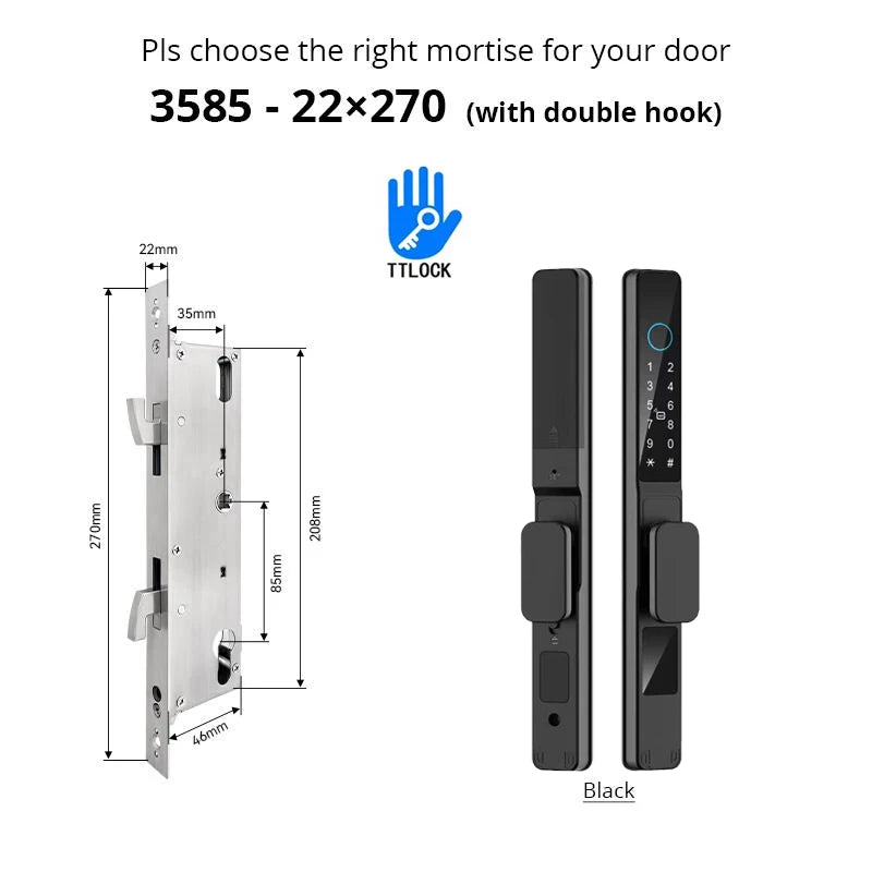 Waterproof Sliding Door Smart Lock TTLock App Alexa Fingerprint Code RFID