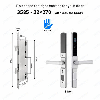 Waterproof Sliding Door Smart Lock TTLock App Alexa Fingerprint Code RFID