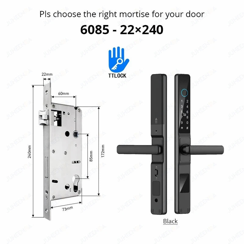 Waterproof Sliding Door Smart Lock TTLock App Alexa Fingerprint Code RFID