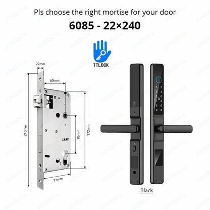 Waterproof Sliding Door Smart Lock TTLock App Alexa Fingerprint Code RFID