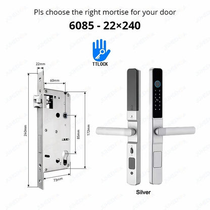 Waterproof Sliding Door Smart Lock TTLock App Alexa Fingerprint Code RFID
