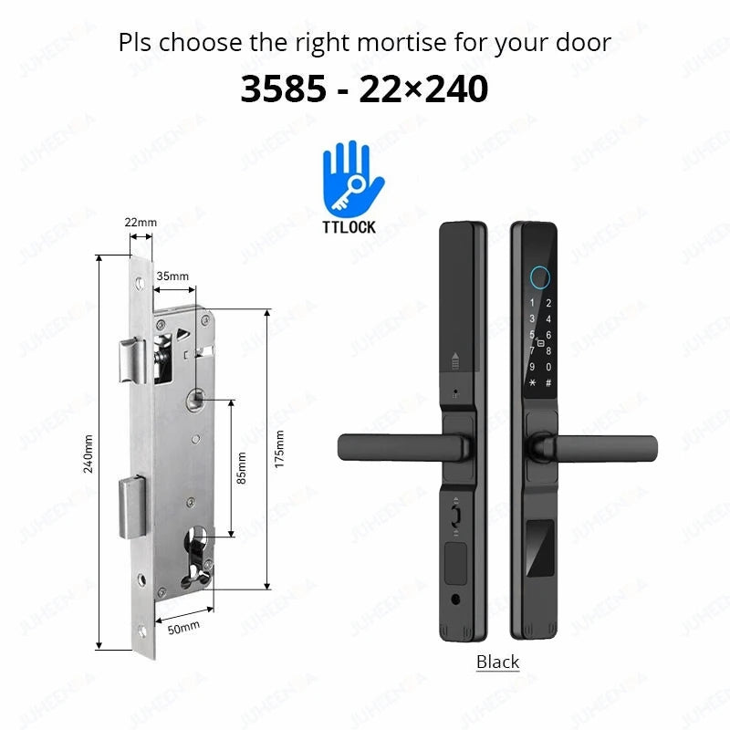 Waterproof Sliding Door Smart Lock TTLock App Alexa Fingerprint Code RFID