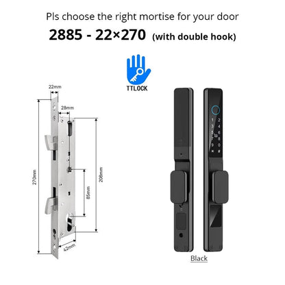 Waterproof Sliding Door Smart Lock TTLock App Alexa Fingerprint Code RFID
