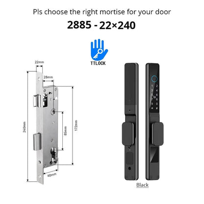 Waterproof Sliding Door Smart Lock TTLock App Alexa Fingerprint Code RFID