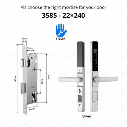 Waterproof Sliding Door Smart Lock TTLock App Alexa Fingerprint Code RFID