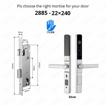 Waterproof Sliding Door Smart Lock TTLock App Alexa Fingerprint Code RFID