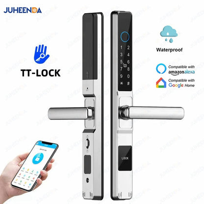 Waterproof Sliding Door Smart Lock TTLock App Alexa Fingerprint Code RFID