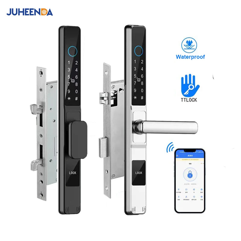 Waterproof Sliding Door Smart Lock TTLock App Alexa Fingerprint Code RFID
