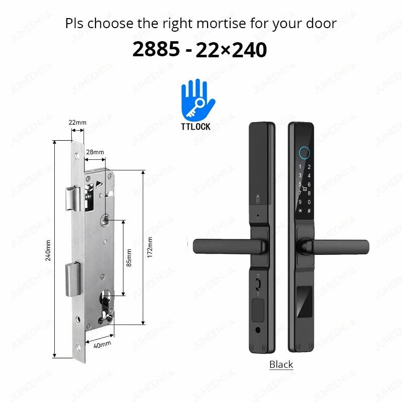 Waterproof Sliding Door Smart Lock TTLock App Alexa Fingerprint Code RFID