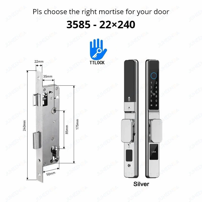 Waterproof Sliding Door Smart Lock TTLock App Alexa Fingerprint Code RFID