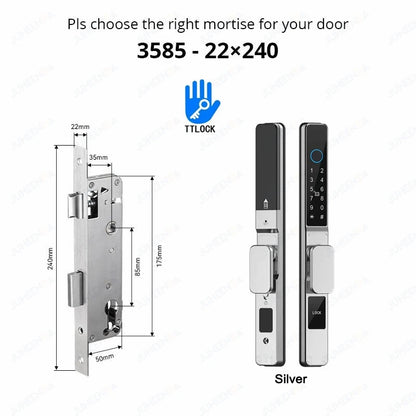 Waterproof Sliding Door Smart Lock TTLock App Alexa Fingerprint Code RFID
