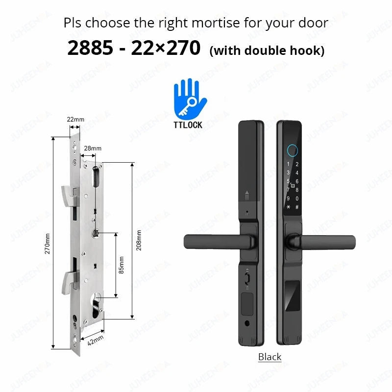 Waterproof Sliding Door Smart Lock TTLock App Alexa Fingerprint Code RFID