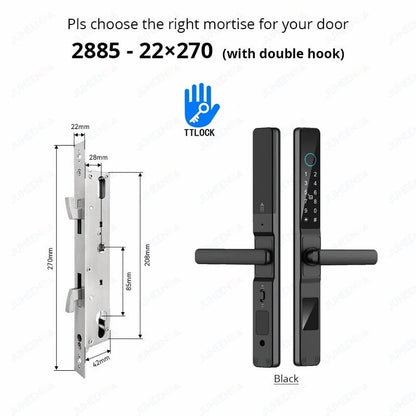 Waterproof Sliding Door Smart Lock TTLock App Alexa Fingerprint Code RFID