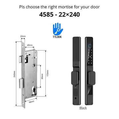 Waterproof Sliding Door Smart Lock TTLock App Alexa Fingerprint Code RFID