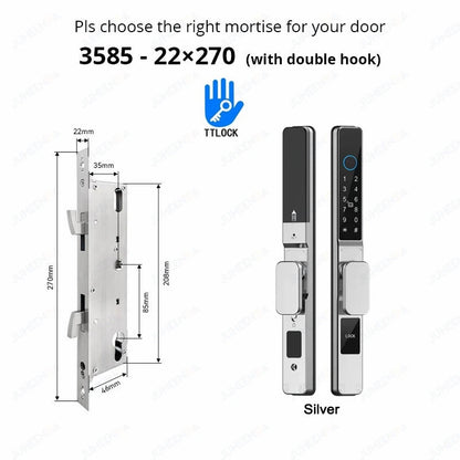Waterproof Sliding Door Smart Lock TTLock App Alexa Fingerprint Code RFID