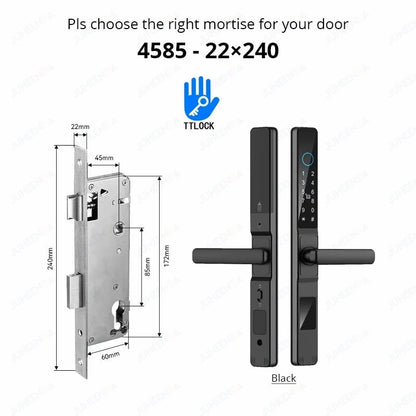 Waterproof Sliding Door Smart Lock TTLock App Alexa Fingerprint Code RFID