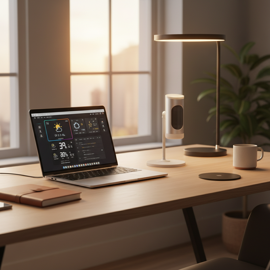 SmartWeather Pro lifestyle on desk