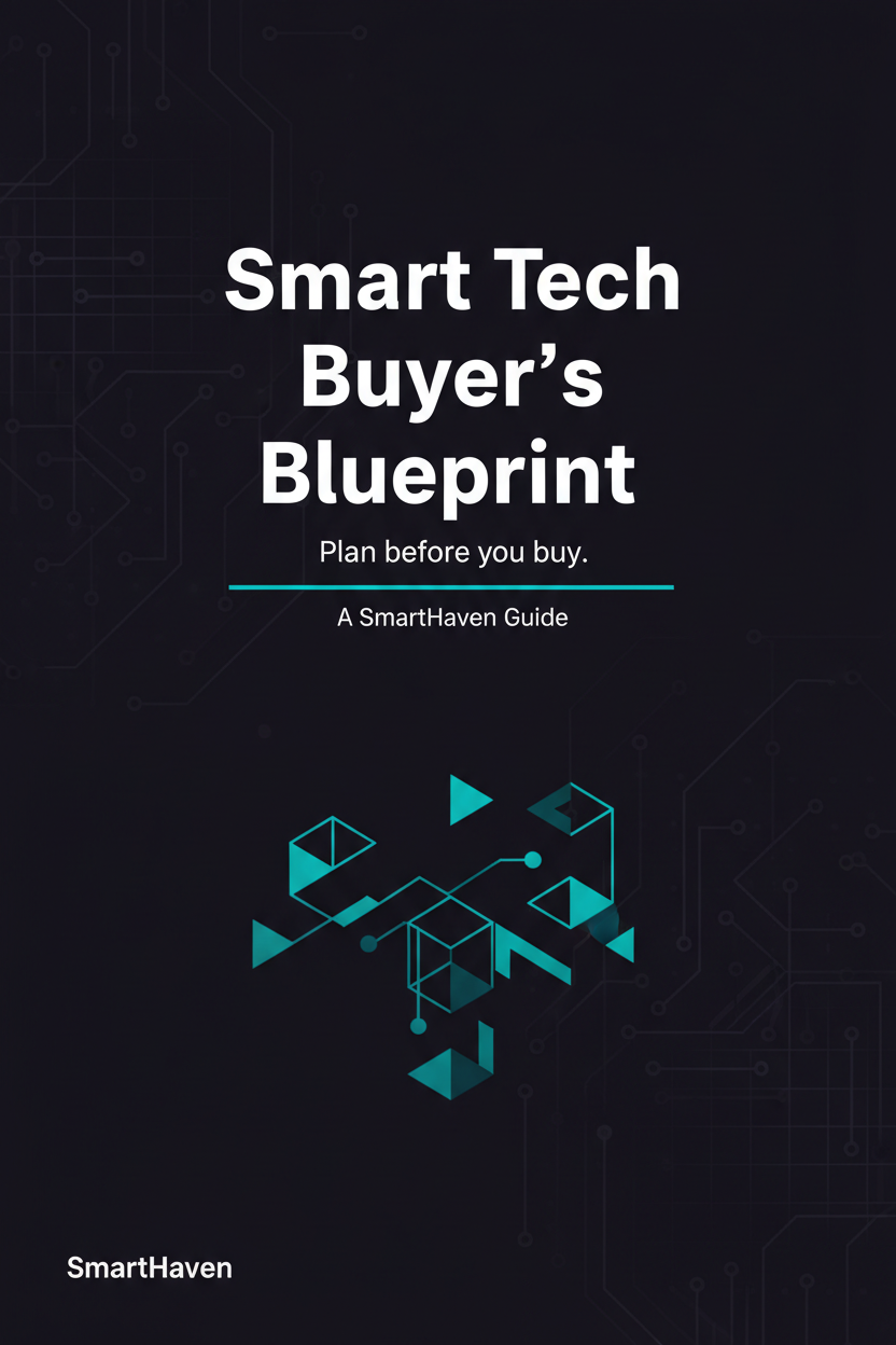 Smart Tech Buyer's Blueprint cover — SmartHaven guide to planning tech purchases